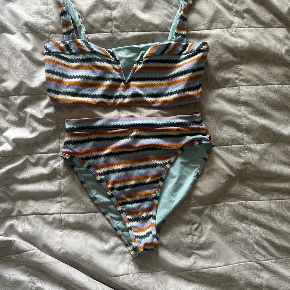 LSpace Striped Multicolor Bikini Set